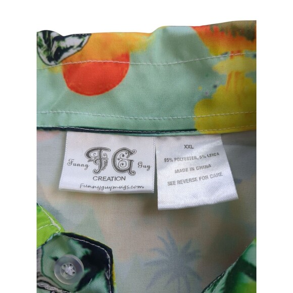 Funny Guy Creation Dinosaur Button Down  Mens XXL Shirt - Picture 9 of 10